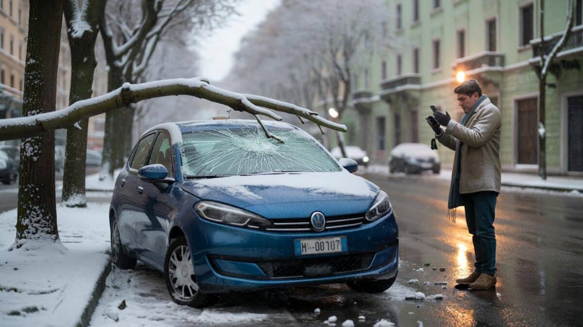 Assicurazione auto e grandine: La clausola "eventi atmosferici" copre anche i rami caduti per il peso della neve?
