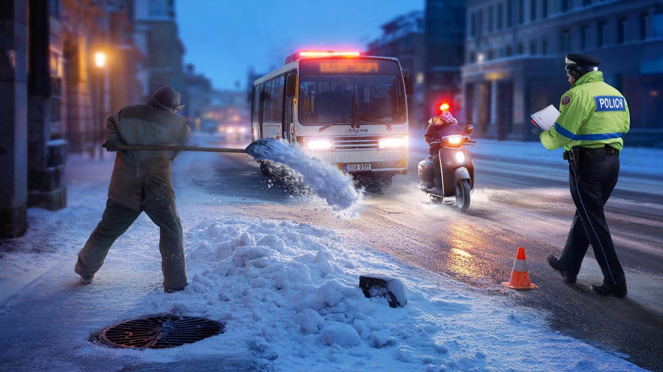 Buttare la neve in strada: Le multe salatissime che rischi