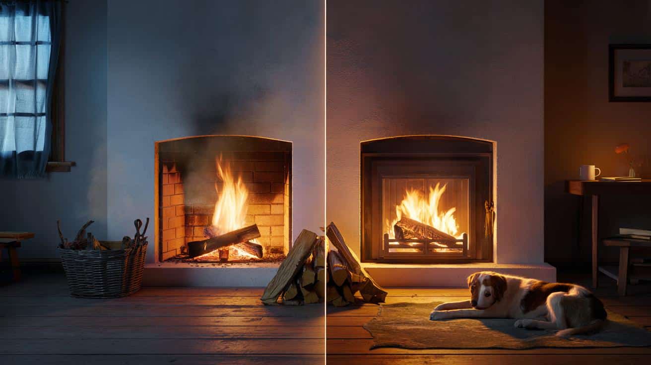 Caminetto aperto o chiuso? Quanta legna stai sprecando senza il vetro termico davanti