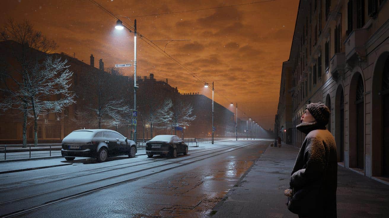 Cielo arancione prima della neve: Il fenomeno atmosferico che lo spiega