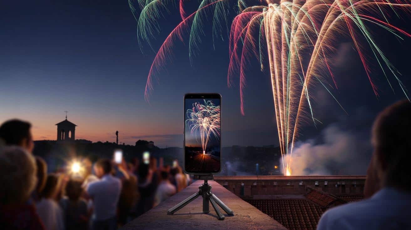 Foto ai fuochi d'artificio col telefono: L'impostazione ISO per non avere solo macchie di luce sfocate