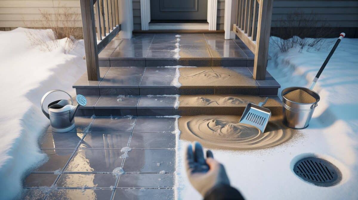 Ghiaccio sui gradini di casa: Acqua e sale o sabbia? Cosa rovina meno le piastrelle esterne