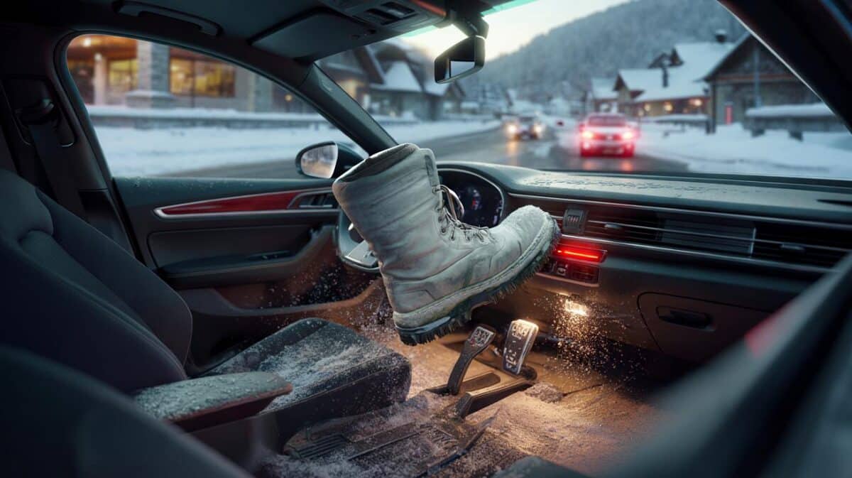 Guidare con stivali da neve: Perché rischi multa e incidente