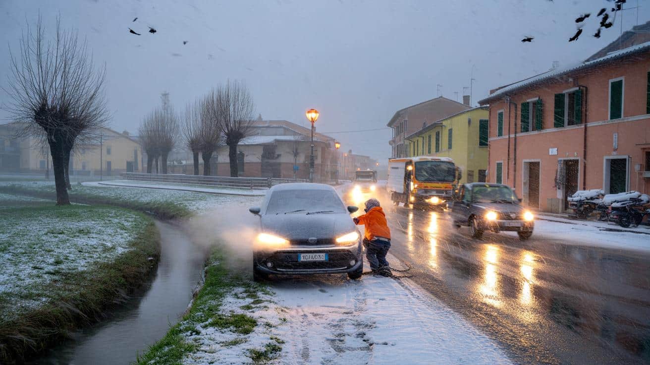 Intense nevicate a bassa quota sabato 22 su due regioni