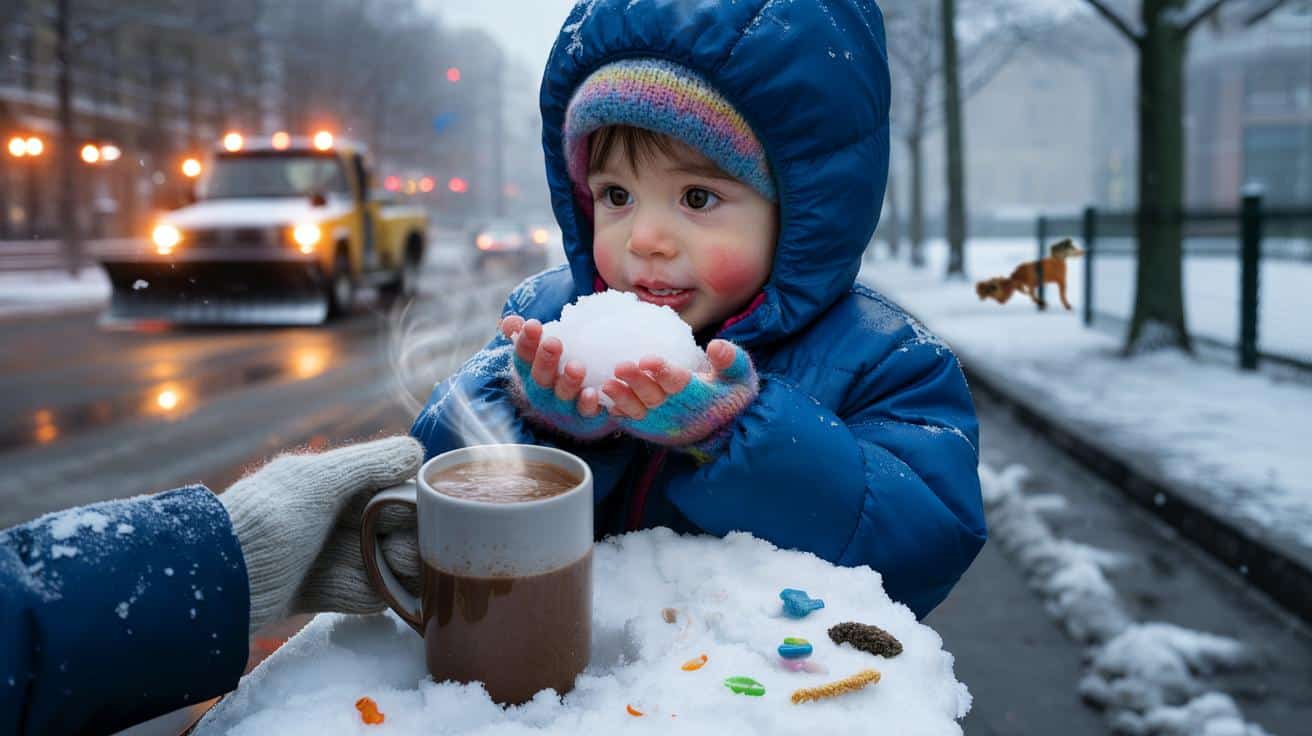 La neve si può mangiare? Perché farla assaggiare ai bambini è pericoloso