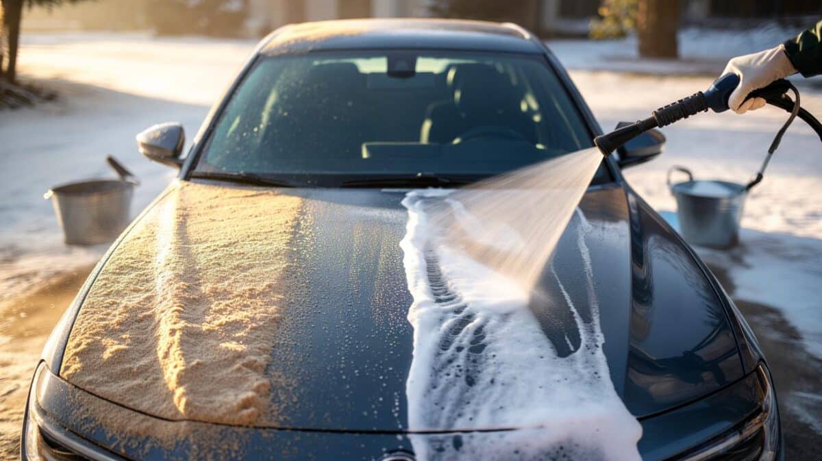 Neve color sabbia sull'auto: Se la lavi via subito graffi tutto, fai prima questo passaggio