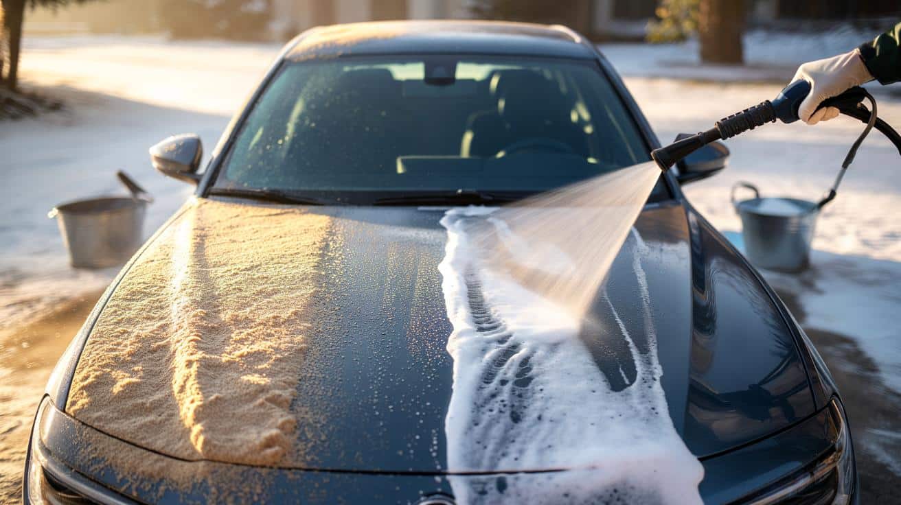 Neve color sabbia sull'auto: Se la lavi via subito graffi tutto, fai prima questo passaggio