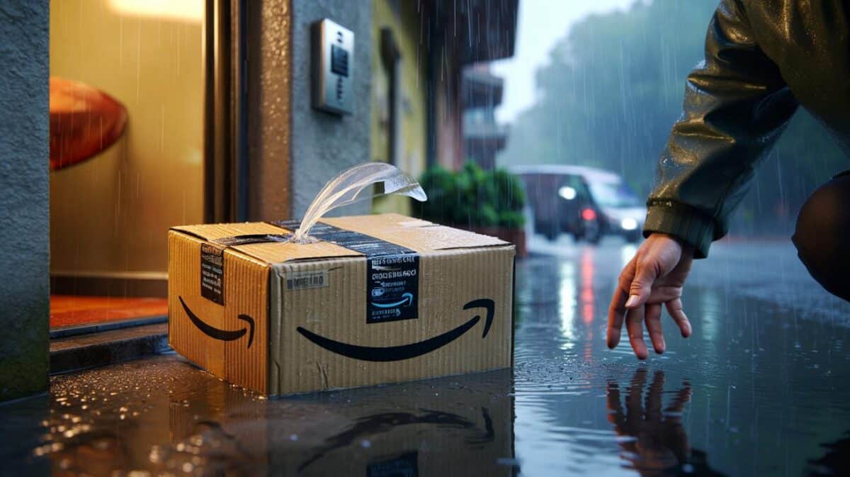 Pacchi Amazon lasciati sotto la pioggia: Chi rimborsa se il corriere non ha suonato e si è bagnato tutto?