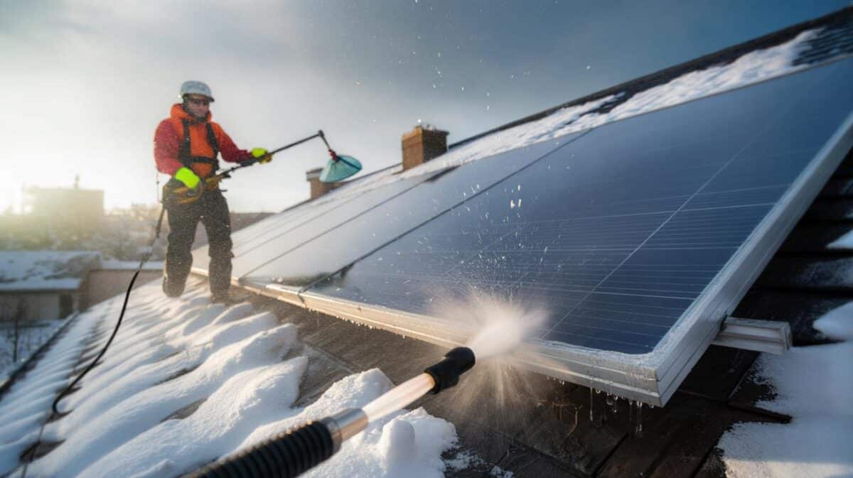 Pannelli fotovoltaici coperti di neve: Se usi questo strumento per pulirli invalidi subito la garanzia