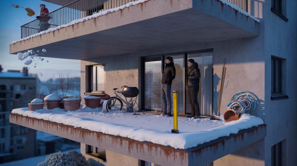 Quanto peso regge il tuo balcone? Il calcolo rapido per evitare crolli o crepe con la neve