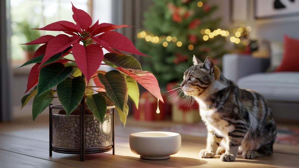 Stella di Natale velenosa per i gatti? Quanto è vero e cosa fare se la mangiano per sbaglio