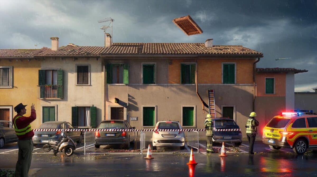 Tegole pericolanti per il vento: Chi chiamare subito per evitare danni alle auto parcheggiate sotto
