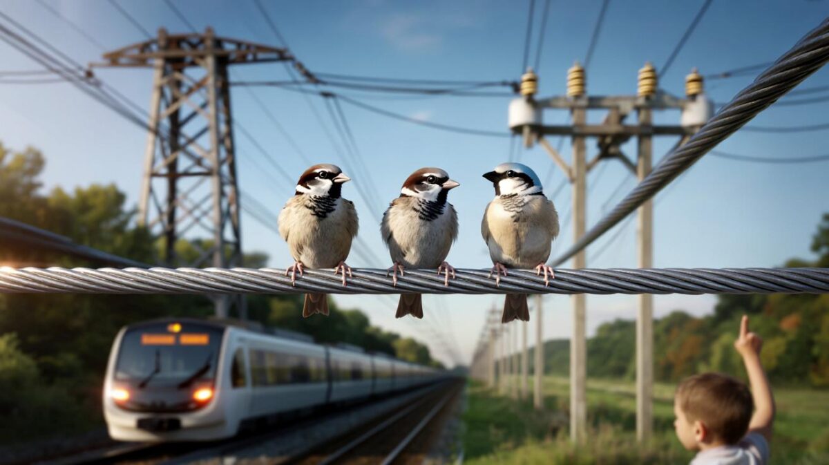 Uccellini sui cavi dell'alta tensione: Perché non prendono la scossa?