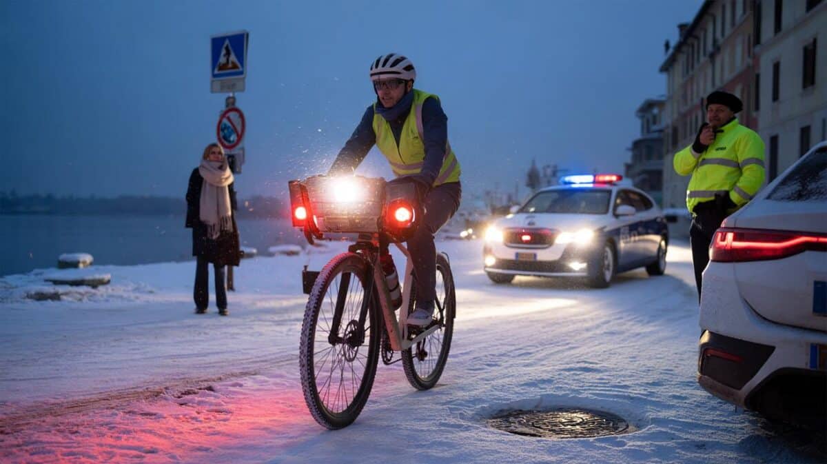 Uscire in bici con la neve: È legale? Cosa dice davvero il Codice della Strada