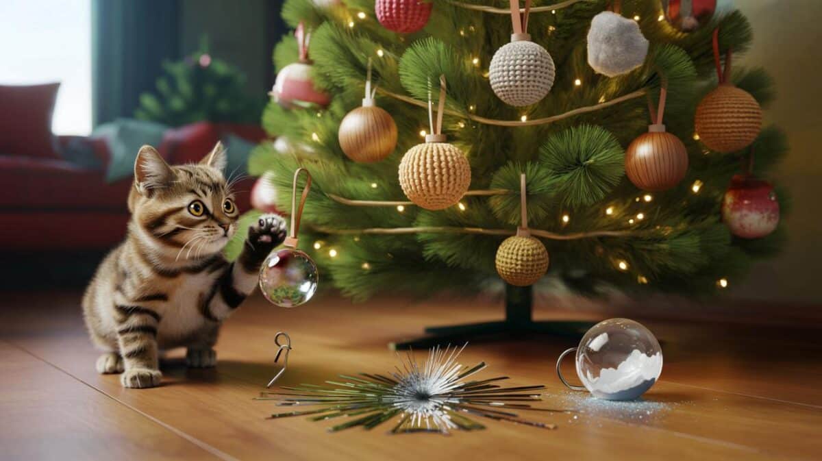 Albero di Natale: se hai gatti in casa, evita assolutamente queste palline