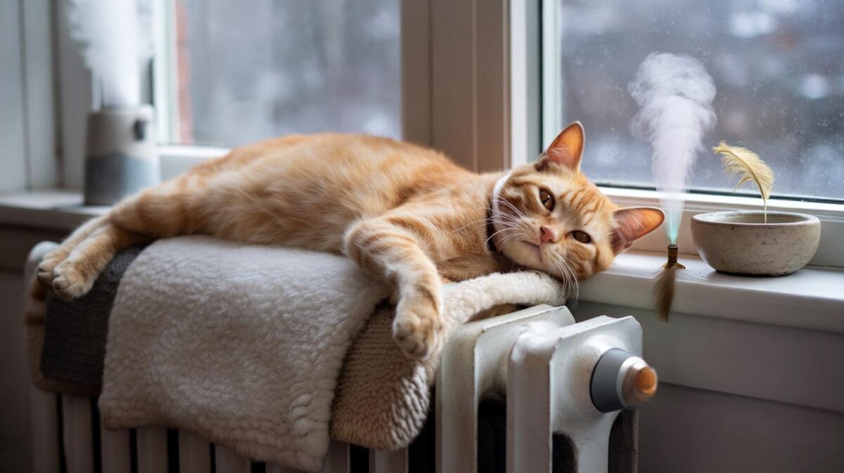 Il tuo gatto dorme sempre sul calorifero? Ecco cosa succede al suo corpo