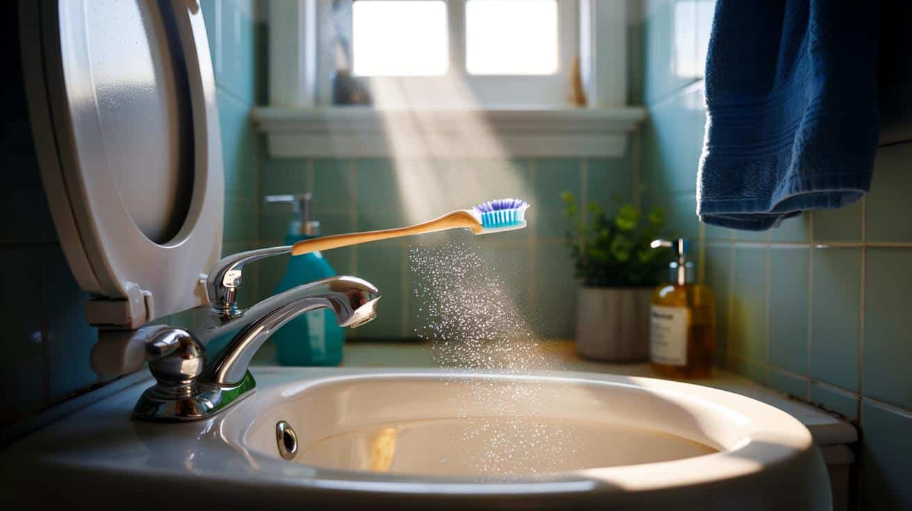 Spazzolino vicino al WC? Spostalo subito! Ecco cosa respiri quando tiri l'acqua